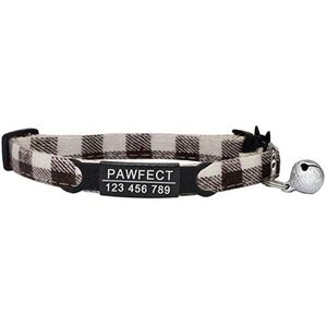 Z-Brown Black-19-32cm -Plaid Chat Collier Personnalisé Id Gratuit Gravure Sécurité Échappée Petit Chien Mignon Réglable Pour Chiot C - Publicité