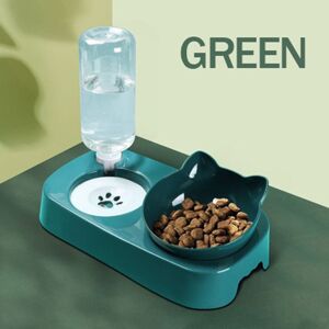 Jouet, Style1 Green--Gamelle Chat Gamelle Chien Ontaine À Eau Pour Chat Distributeur Boire Automatique 2 En 1, Vertical, Pour Animaux - Publicité