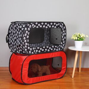 Tente Pliable Pour Animaux De Compagnie, Clôture Pour Chiens Et Chats, Cage Rectangulaire, Facile À Transporter, Facile À Utiliser, Disponible En Noir Et En Rouge - Publicité