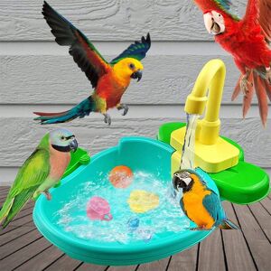 Mangeoire Automatique Pour Perroquets, Baignoire, Robinet De Piscine, Douche De Bain, Distributeur D'eau, Cage À Oiseaux, Jouets Pour Perroquets De Salle De Bain - Publicité