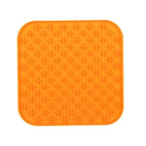 Coussin À Lécher .5x19.5x0.75 Cm/ 19.5x19.5x1.2 Cm Approprié Pour Les Chats Les Chiots De Petite Et Moyenne Taille Orange A - Publicité