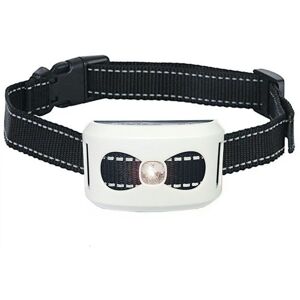 Blanche - Collier Avec Dispositif Électrique À Ultrasons Anti Aboiement,Accessoire Avec Charge Usb, Collier De Dressage Avec Vibration Pour Chien, Livraison Directe - Publicité