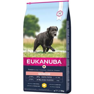 15kg Caring Senior Large Breed Poulet Eukanuba - Croquettes Pour Chien - Publicité