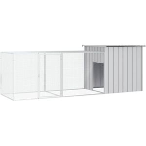 Vidaxl Cage Pour Poules Gris 300x91x100 Cm Acier Galvanisé - Publicité