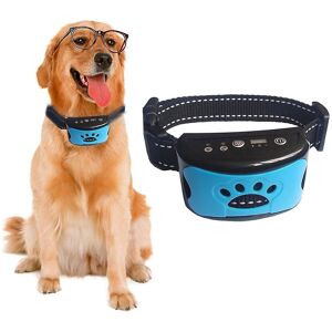 Dispositif Anti-Aboiement Pour Chien De Compagnie Collier De Dressage Pour Chiens À Ultrasons Électriques Usb Arrêt Pour Chien D'aboyer-Bleu - Publicité