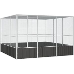 Vidaxl Cage À Oiseaux Anthracite 302,5x324,5x211,5 Cm Acier Galvanisé - Publicité