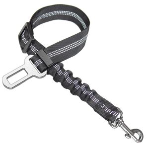 2 Voiture Ceinture de Securite pour Chien, Mousqueton Elastique Reglable  pour Chien Harnais de Securite Superieure