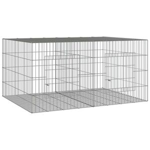 Vidaxl Cage À Lapin 2 Panneaux 110x79x54 Cm Fer Galvanisé - Publicité
