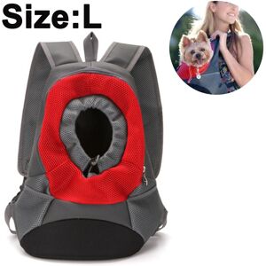 Sac À Dos Pour Animal De Compagnie, Sac Avant Pour Chien Et Chat Avec Tête Respirante Pour Petits Chiens De Taille Moyenne Pour Les Voyages, Les Randonnées En Plein Air-Rouge-Grand - Publicité