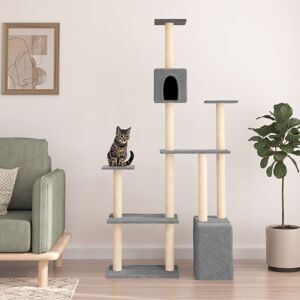 Vidaxl Arbre À Chat Avec Griffoirs En Sisal Gris Clair 180 Cm - Publicité