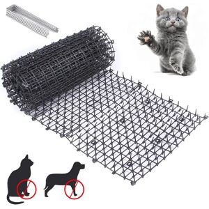 Un Rouleau De 200*30cm De Tapis Répulsifs Pour Chats Avec 8 Ancrages Au Sol En Forme De U, Des Tapis Répulsifs Pour Chiens Et Chats Mobiles, Naturels Et Écologiques Pour Les Jardins, Les Clôtures Et L - Publicité