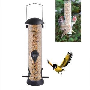 Noir - Wildlife Friends I Cereal Bird Feeder 30cm Green - Avec 4 Points D'approche, Mangeoire Pour Oiseaux Sauvages, Poteau D'alimentation, Tube D'alimentation Pour Oiseaux Céréaliers. Publicité