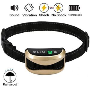 Collier Anti-Aboiement Chien 3 Modes Choc Électrique Vibration Sensibilité Aide Au Dressage Inoffensif Automatique Ip65 Batterie Rechargeable Sangle Réfléchissant Réglable Pour Petit Gros Chien - Publicité