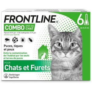 Combo Chat - Anti-Puces Et Anti-Tiques Pour Chat - 6 Pipettes