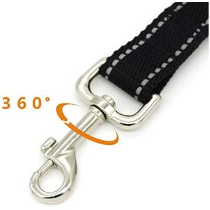 Laisse De Dressage R¿¿Fl¿¿Chissante Pour Chien, Poign¿¿E Rembourr¿¿E En N¿¿Opr¿¿Ne Et Crochet En M¿¿Tal, 1.2m X 2.0cm Laisse En Nylon Pour Petits Chiens, Noir - Publicité