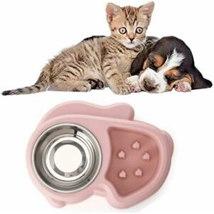 Gamelle Double De Ecuelle Eau Et Nourriture 1 Bols En Inox Et 1 Gamelle Anti Glouton Pour Chat Et Petit Chien - Publicité