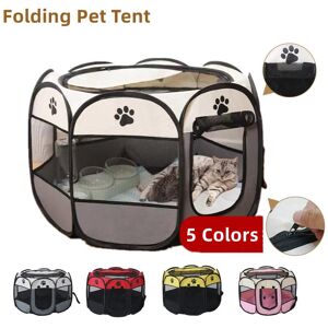 Tente pliante Portable pour animaux de compagnie, maison pour chien, Cage octogonale pour chat, parc pour chiots, niche facile à utiliser, clôture pour grands chiens d extérieur - Publicité