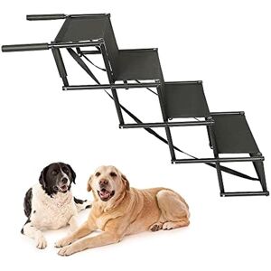 vidaXL Rampe de voiture pliable pour chiens Noir 155,5x40x15,5 cm