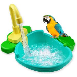 Baignoire automatique pour oiseaux, perroquet, avec robinet, douche, bol d alimentation, piscine - Publicité