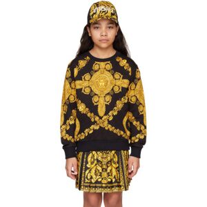 "Versace Enfant   Pull molletonné noir à motif Maschera Baroque" - 6Y - Publicité