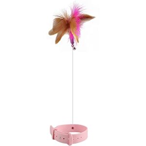 UKCOCO Jouets en Plumes pour Chat : Jouets Interactifs pour Chat Col Réglable Plumes Jouets Interactifs pour Chat Cloches pour Chaton Dintérieur Exercice de Jeu 1 Pièce - Publicité