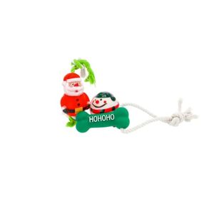 Dingo Waldemar Rutkowski Dingo Set de jouets pour chien Bonhomme de neige # 8 cm Père Noël Corde 25 cm Corde avec os "HOHOHOHOHOHO" Longueur 13 cm - Publicité