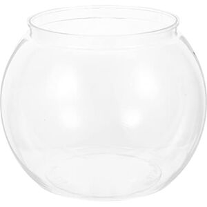 UKCOCO Bocal À Poissons : Bocal À Poissons Transparent pour Animaux De Compagnie Petit Réservoir De Poisson Rouge Rond Petit Aquarium De Bureau pour Poisson Betta/Poisson Rouge. Publicité