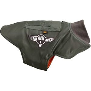 Alpha Dog MA-1 Nylon Flight Jacket Veste d'aviateur pour Chiens Sage-Green - Publicité