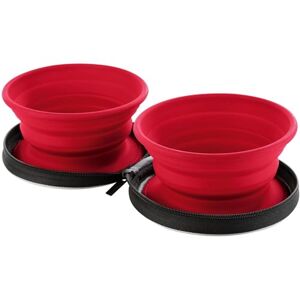 HUNTER Lot de 2 Bols de Voyage en Silicone avec liste de Sacs 750 ML Rouge - Publicité