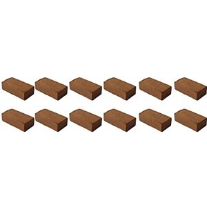 Novatool Lot de 12 tuiles de coco fines pressées 96 litres Terre d'humus bio Terre de terrarium 650 g 20 x 5,5 x 10 cm Pastilles de coco Steu et substrat Pour terrarium, aquarium, - Publicité