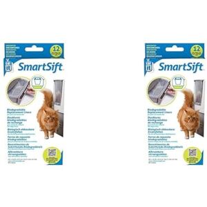 Catit Sac Biodégradable 12 Sacs pour Tiroir pour Maison de Toilette Smartsift Chat (Lot de 2) - Publicité