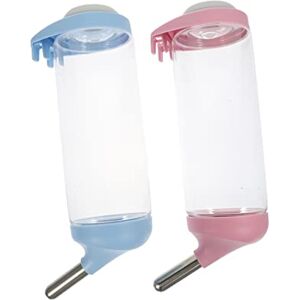 POPETPOP 2 Pièces Petite Fontaine à Boire pour Animaux De Compagnie Fontaine à Eau pour Animaux De Compagnie Abreuvoir Automatique pour Chat Plastique Lapin Animal De Compagnie Suspendu - Publicité