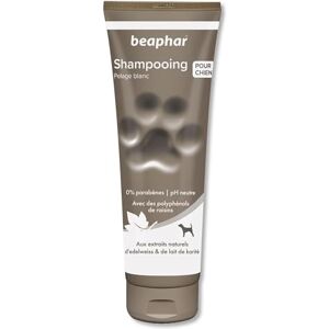 Beaphar – Shampoing premium pour chien au pelage blanc – Aux extraits Naturels d'Edelweiss & de Lait de Karité – Ravive l'éclat du pelage et protège du jaunissement – pH neutre & sans parabens –250 ml - Publicité