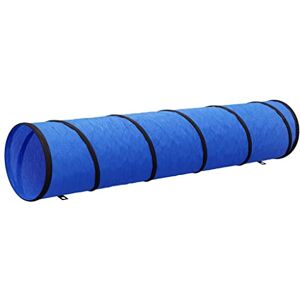 vidaXL Tunnel pour Chien, Tube pour Animal de Compagnie avec Sac de Transport, Jouet Intéractif pour Chaton Intérieur, Bleu Ø 40x200 cm Polyester - Publicité