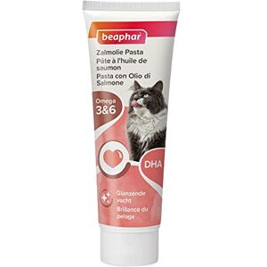 Beaphar – Pâte à l'huile de saumon pour chat, spécial beauté du pelage – Aliment complémentaire – Favorise la brillance du pelage – Entretien le bon fonctionnement du système cardiaque – Tube 100 g - Publicité