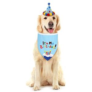 UKCOCO A Décor Pet Chien Fête D Anniversaire Chapeau- Chien D Anniversaire Bandanas avec Chien Chapeaux De Fête pour Pet Fête D Anniversaire - Publicité