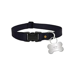 Alpha Basic Dog-Tag Collar Black - Publicité