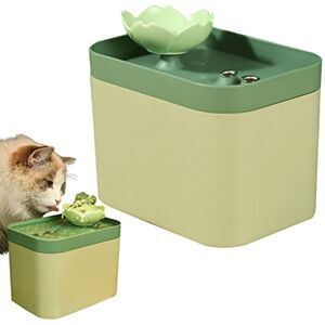 Ruilonghai Fontaine à Chat   Fontaine à Eau en céramique pour Chat   Distributeur d'eau Ultra Silencieux pour Chat et Chien Distributeur Automatique Silencieux avec Filtre Vert - Publicité