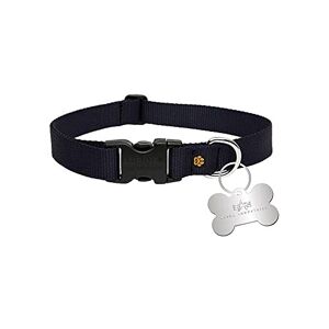 Alpha Basic Dog-Tag Collar Black - Publicité