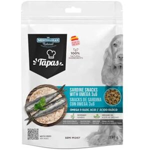 CT-TRONICS Couvercles Mediterranean Natura Snacks pour chien 12 x 190 g (Sardine) - Publicité