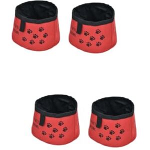 FRCOLOR Lot de 4 gamelles pliables pour chien Bol pour animaux de compagnie Bol pliable Tasse extensible Gloss à lèvres portable 600D - Publicité