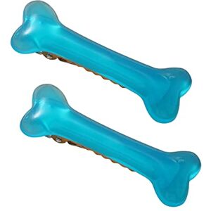 chiphop Stick Cheveux Pinces à cheveux en os de chien multi-couleurs Pinces à cheveux en os de chien artificielles Costume de cosplay de Noël Accessoires de cheveux pour femmes et filles (Blue, One Size) - Publicité