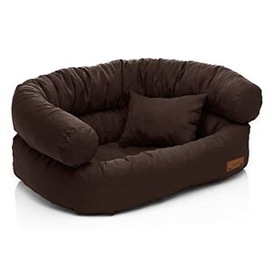 Juelle Lit pour grand chien Canapé pour grands chiens, Housse amovible, lavable en machine, lit moelleux, Fauteuil pour chien Santi XXL (taille : XL 120x85 cm, Brun foncé) - Publicité