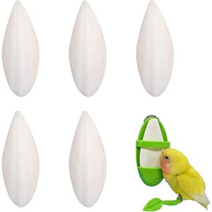 HUTVD 6 Pièces Os de Seiche Naturelle Jouets à Mâcher Oiseaux Perroquets Jouets à Mâcher avec Support Seiche en Plastique Mangeoire de Perroquet pour Reptiles Tortues Escargots, 9-11cm - Publicité