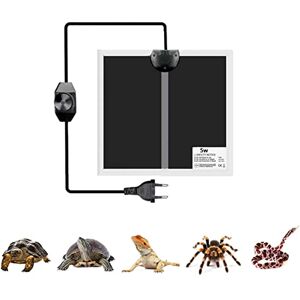 YouYuer Tapis Chauffant Reptile,Tapis Chauffant Terrarium Réglable avec Contrôle De La Température Sécurité étanche Mat Tapis Chauffant pour Tortue,Serpents,Lézards,Geckos,Araignées (5W) - Publicité