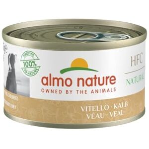 almo nature HFC Natural Nourriture humide pour chiens avec Veau à l'origine propres à la consommation humaine et désormais utilisée pour la préparation des aliments pour chiens. Publicité