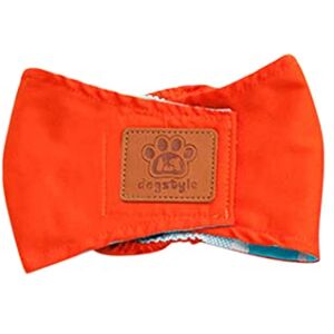 OBiQuzz Enveloppez chiots mâles absorbants lavables chiens mâles réutilisables pour chiens âgés et mâles à couches pour incontinence Couches super-chiens Harnais pour chien Accessoires pour (orange, S) - Publicité