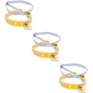 Sosoport 6 Pièces Collier De Chat Joli Costume De Chat Collier Chaton Bébé Petit Collier De Accessoires pour Chiot Fille Collier pour Chiot Petit Laisse Coton Polyester - Publicité