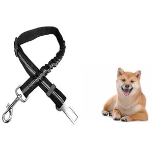 Gehanico Ceinture de sécurité pour Chien réglable avec Coussin élastique Antichoc Nylon ÉLastique RéGlable Et Verrouillage De Sécurité pour Tous Les Chiens et Chats (1 Pièce) - Publicité