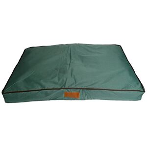 Ellie-Bo Matelas D’Intérieur Lavable, pour Chiens, Revêtement Étanche Tissé Oxford, Rembourrage en Fibres de Polyester, pour Cage de 107 cm, Taille xl, 100 x 66 x 10 cm, Vert Avec Passepoil Marron - Publicité